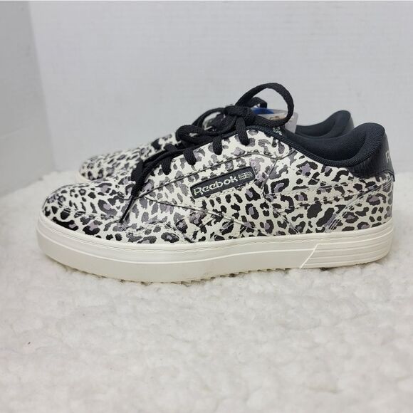 Reebok Club Memt Bold Womens Low Top Sneaker Size 8 5 Leopard Print New - Picture 3 of 9